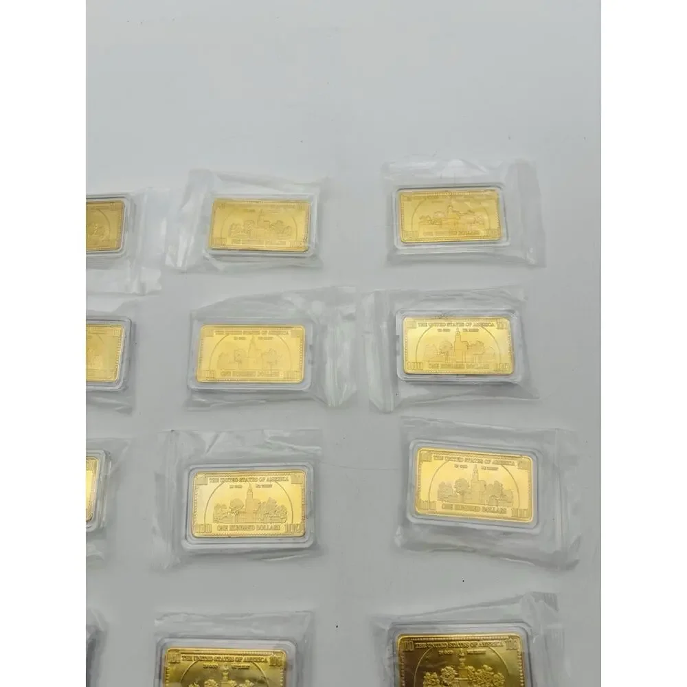 Lot Of 15 Atlantis mint 1 troy ounce USA $100.00 cased wafer bar .999 fine iron
